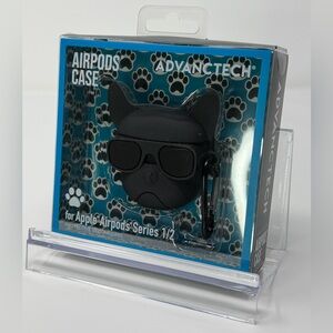 Advanctech Black Frenchie AirPods Case